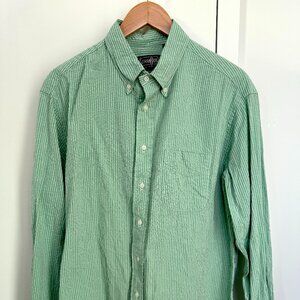 Gitman Vintage Tonal Seersucker in Grass Green, XL